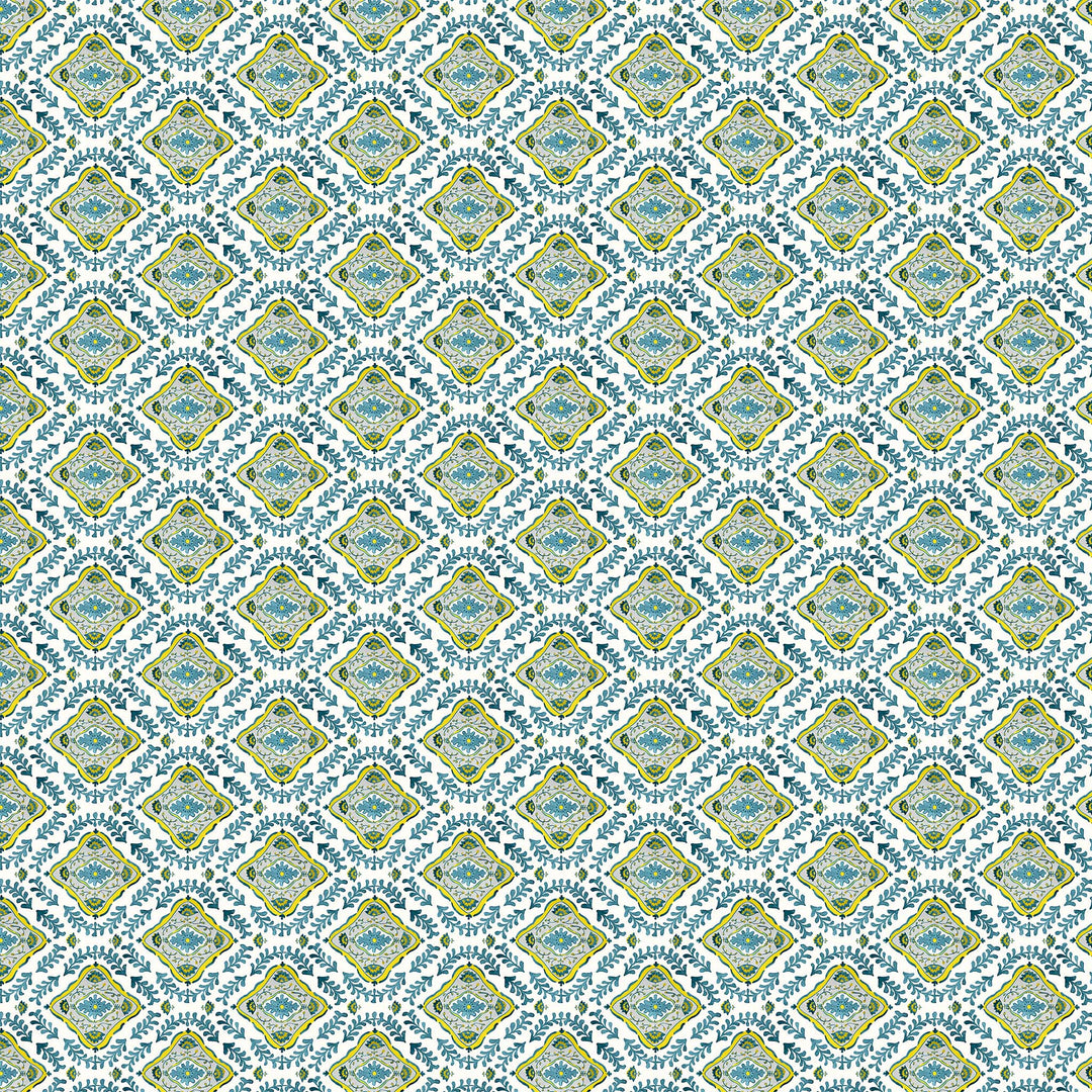 Mandalay Fabric in Peacock