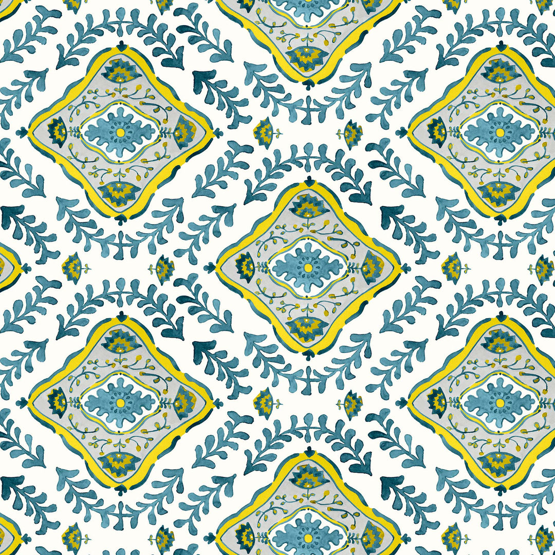 Mandalay Fabric in Peacock