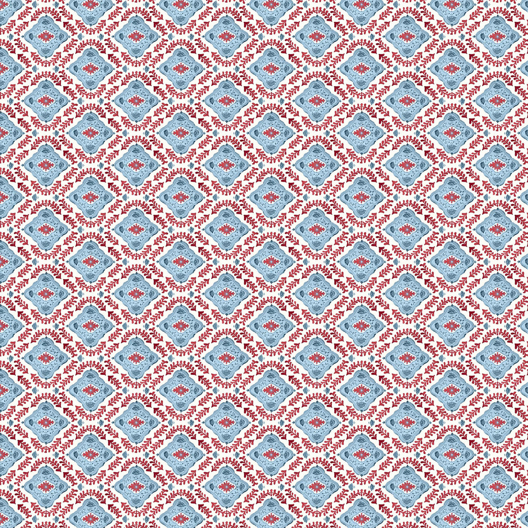 Mandalay Fabric in Raspberry