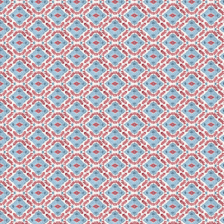 Mandalay Fabric in Raspberry