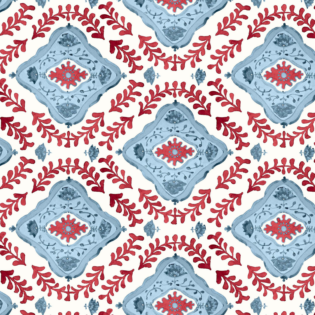 Mandalay Fabric in Raspberry