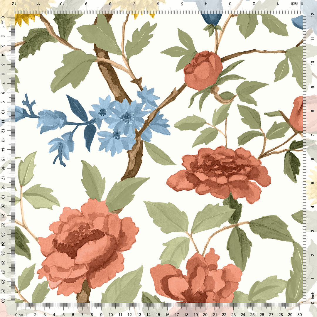 Esme Wallpaper in Terracotta