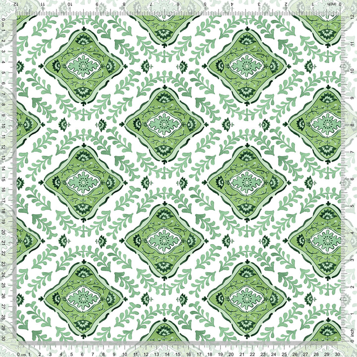 Mandalay Wallpaper in Green