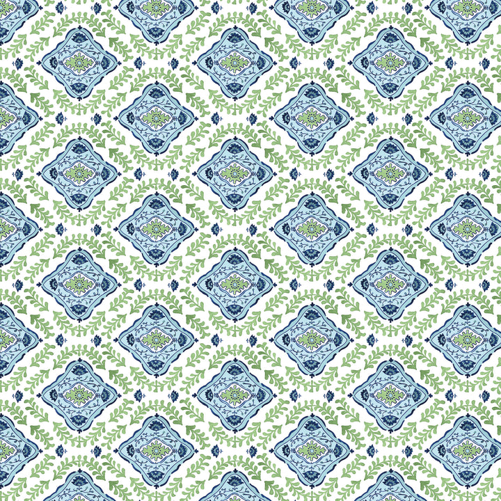 Mandalay Wallpaper in Moss