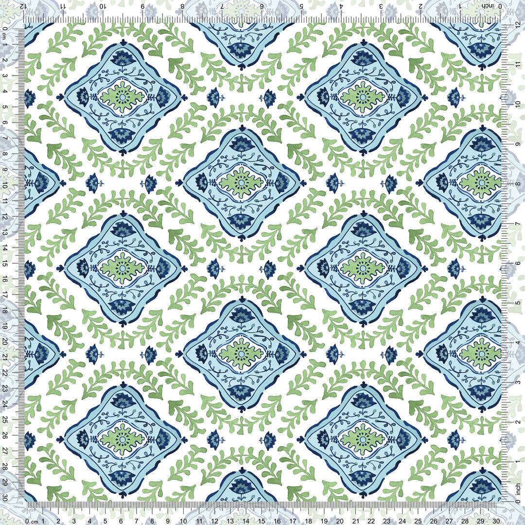 Mandalay Wallpaper in Moss