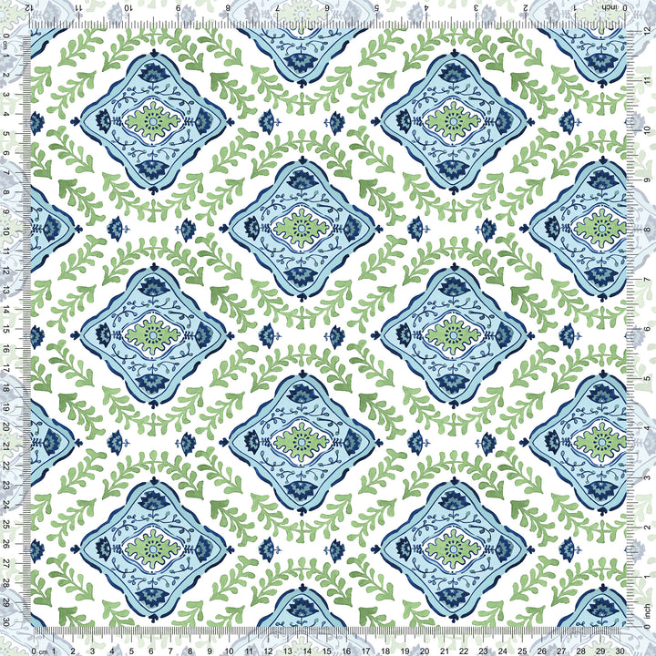 Mandalay Wallpaper in Moss