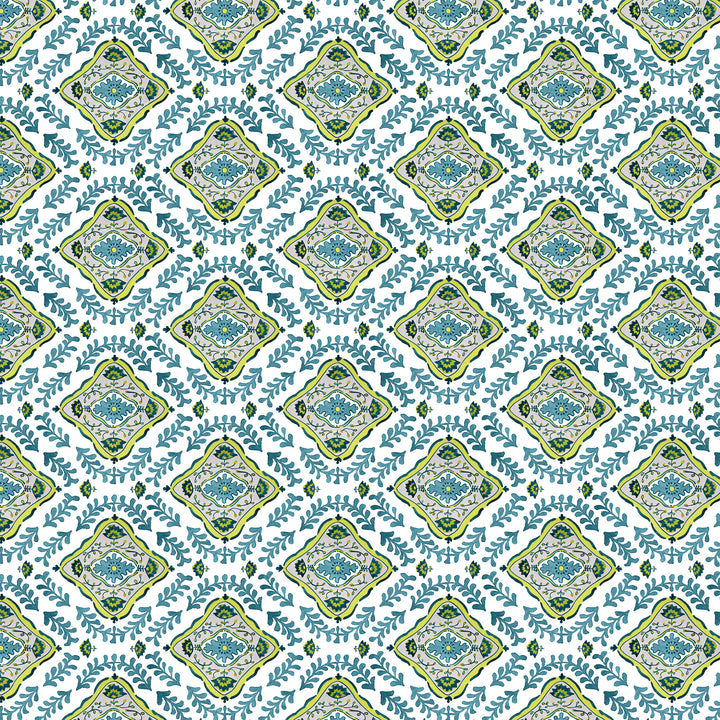 Mandalay Wallpaper in Peacock