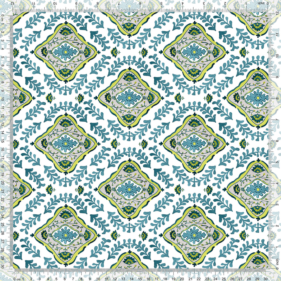 Mandalay Wallpaper in Peacock