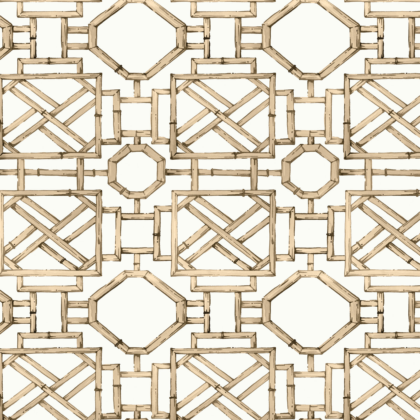 Mustique Wallpaper in Camel
