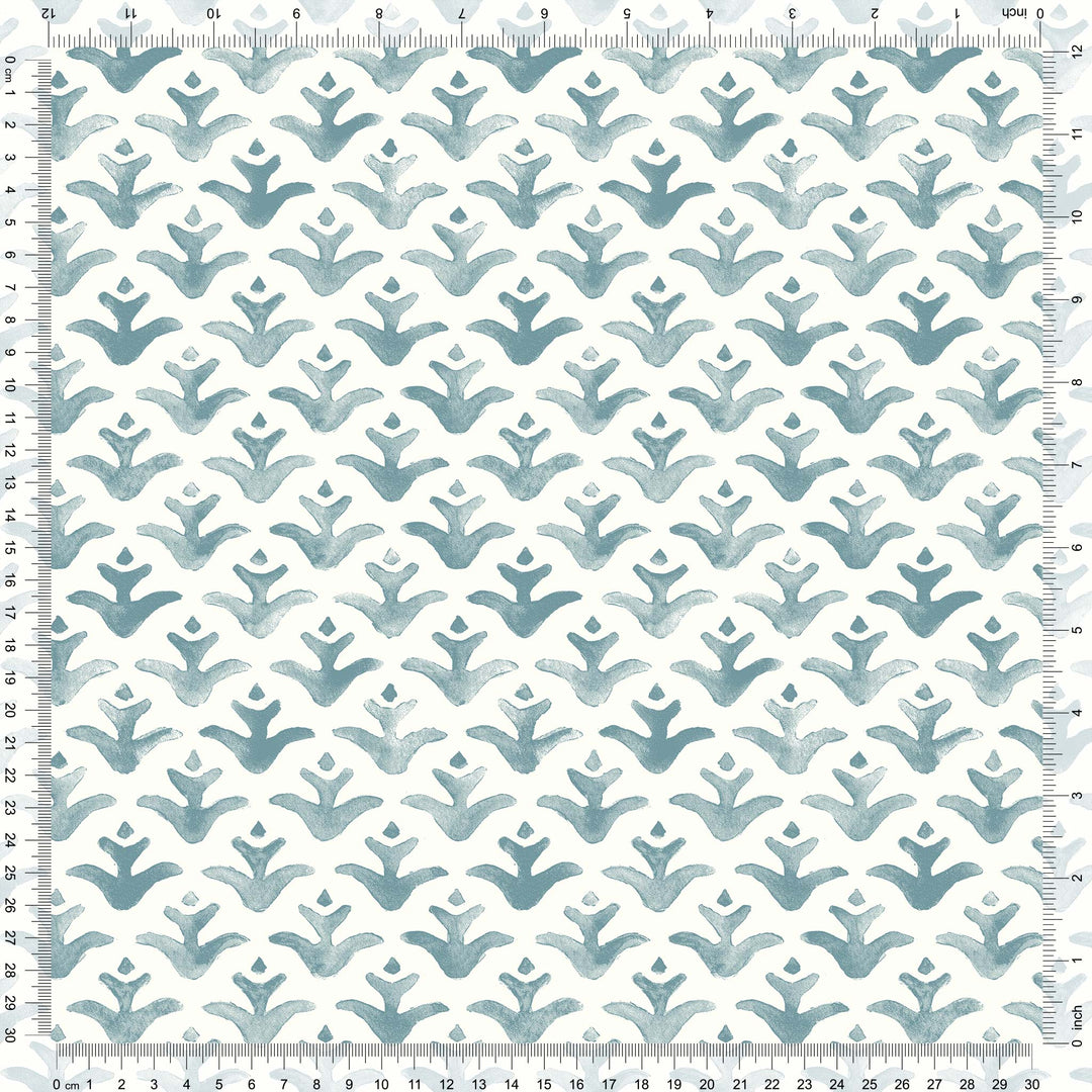 Astor Wallpaper in Sea Glass