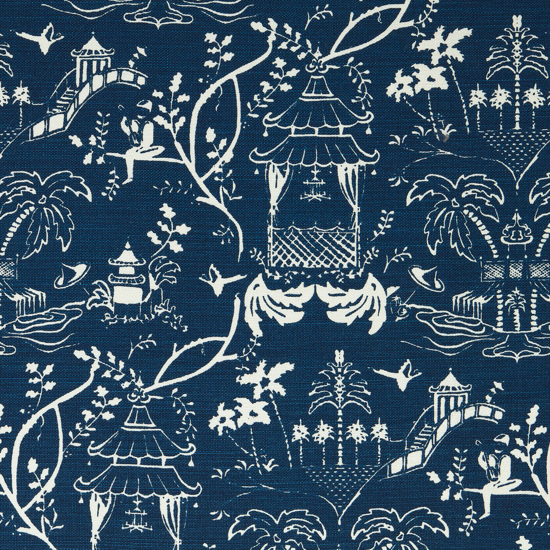 Mulberry Reverse Fabric in Indigo