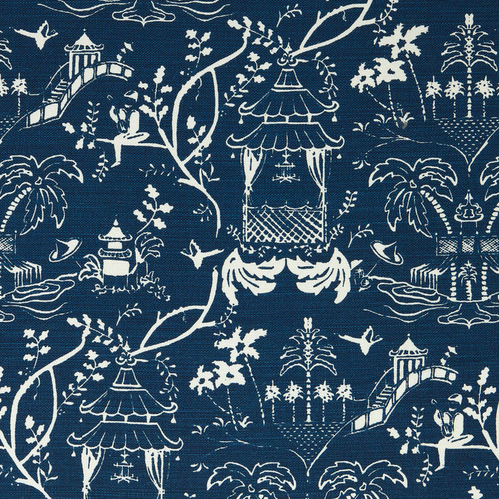 Mulberry Reverse Fabric in Indigo