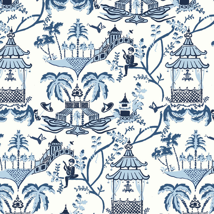 Mulberry Multi Wallpaper in Indigo