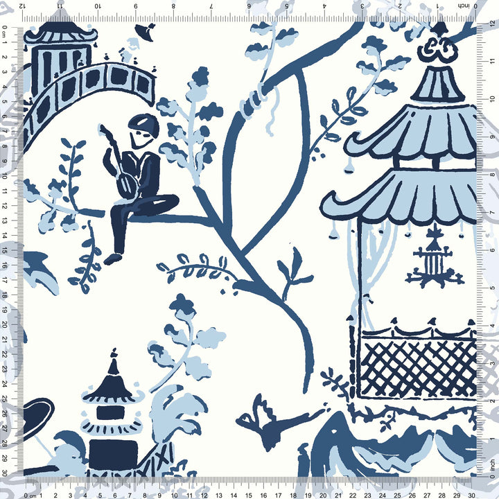 Mulberry Multi Wallpaper in Indigo