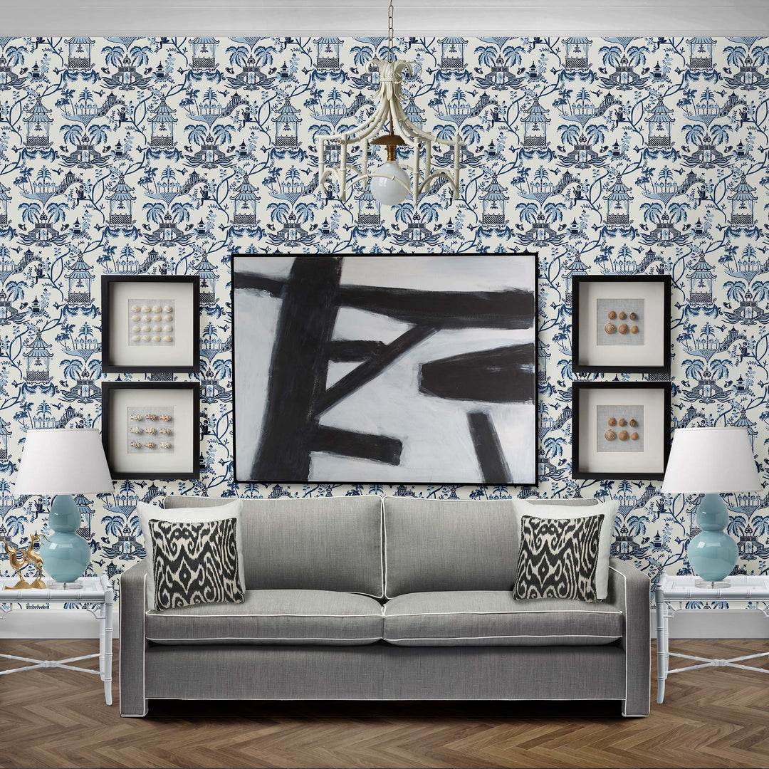 Mulberry Multi Wallpaper in Indigo