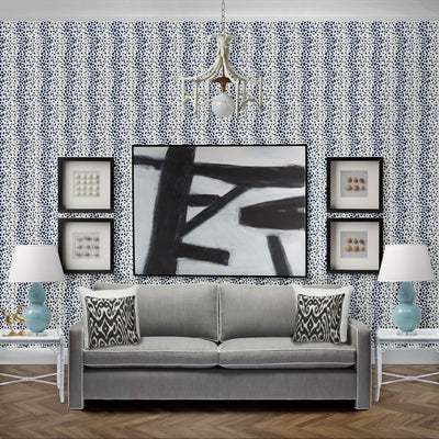 Park Avenue Wallpaper in Indigo