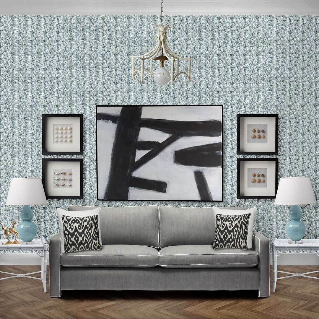 Park Avenue Petite Wallpaper in Sea Glass